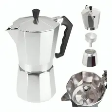 Cafeteira Italiana Alumínio 3/ 6/ 9 Xícaras Aço Decorada Top