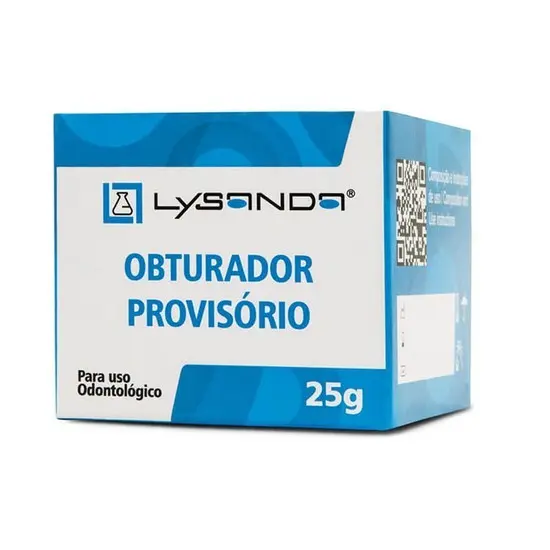 Massa Curativo Obturador Provisório Tampa Buraco Dente 25g Lysanda