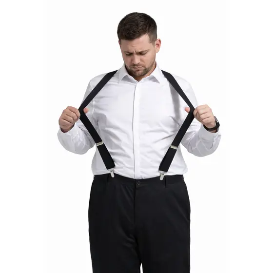 Big Suspensório Masculino 3.5 Largura Mais Resistente