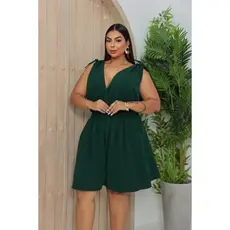 Macaquinho Forrado Feminino Tecido Duna Confortável Plus Size
