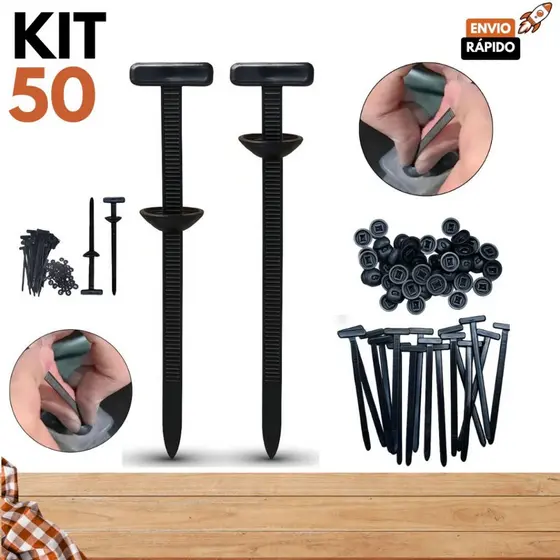 Kit 50/40/20 Abraçadeira Nylon Enforca Gato Fivela Plástica Universal Travamento Automático Carro