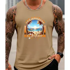 Regata Masculina Manga Curta Verão Regata 100% Algodão Gola Redonda Básica