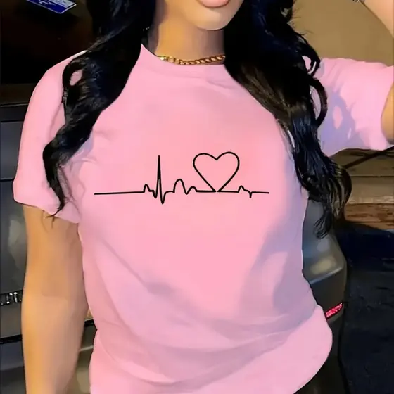 Camiseta Feminina Estampada Camisa 100% Algodão