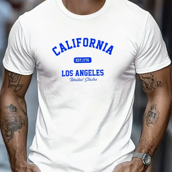 Camiseta Masculina 100% Algodão California Modelo Novo 30.1 Premium Penteada