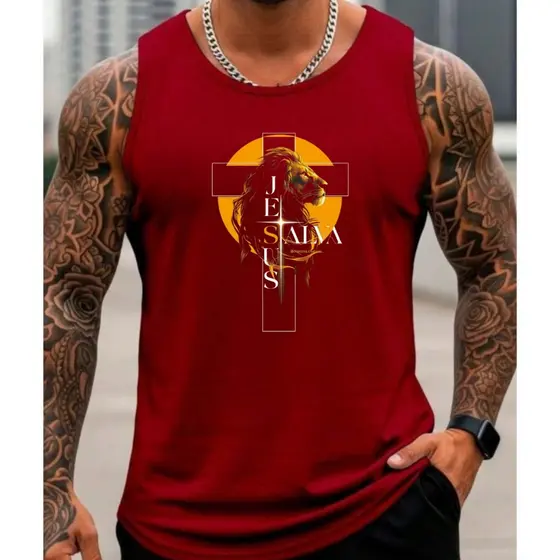 Regata Masculina Manga Curta Verão Regata 100% Algodão Gola Redonda Básica