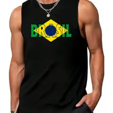 Regata Masculina Manga Curta Verão Regata 100% Algodão Gola Redonda Básica