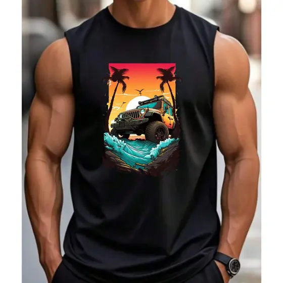 Regata Masculina Manga Curta Verão Regata 100% Algodão Gola Redonda Básica