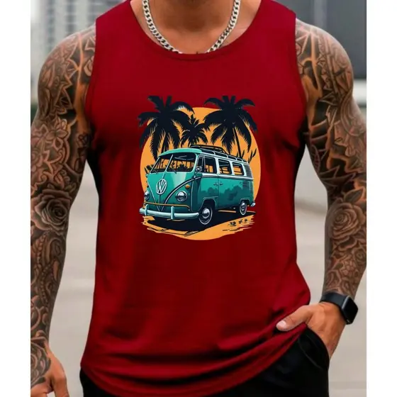 Regata Masculina Manga Curta Verão Regata 100% Algodão Gola Redonda Básica