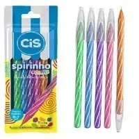 Caneta Esferográfica Cis Spirinho Scents 0.7mm- 5 Cores Tinta com Essência cheirinho