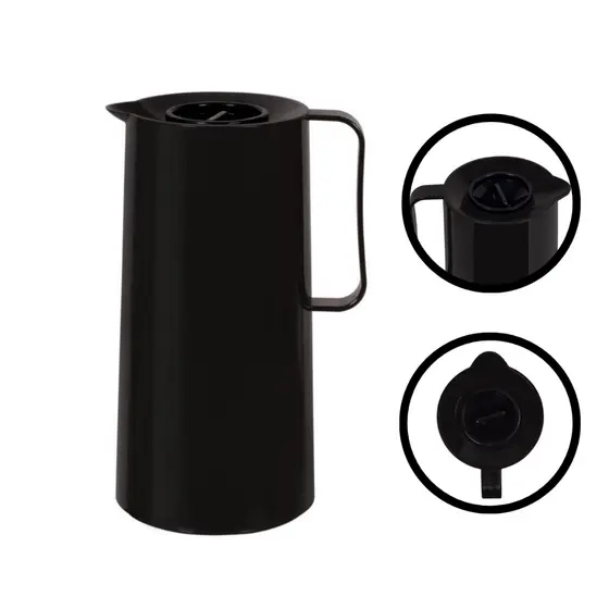 Garrafa Térmica Para Café e Chá Rolha Sem Respingos Bule Haus Mor 1 Litro