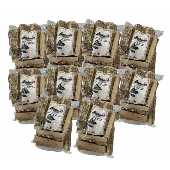 Kit 10 Lenha para Defumação Frutífera de Café 1kg - Toquinho Churrasco (Lenha Mantiqueira)