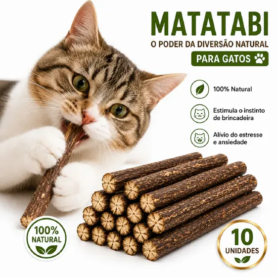 MATATABI PARA GATOS KIT 10 UNIDADES