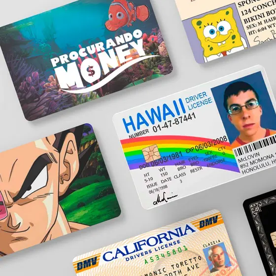 ADESIVO para cartão de crédito e débito SKIN CARD (película protetora) - ANIMES, DESENHOS E MÚSICA
