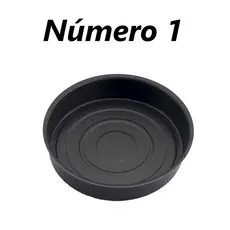 ASSADEIRA FORMA N°01 REDONDA DE TEFLON ALTA PRETA
