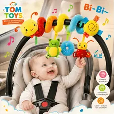 Bebê Recém Nascido Mobile Centopeia Espiral /ARCO-IRIS Coruja Carrinho Brinquedo Conforto de Berço Com Chocalho