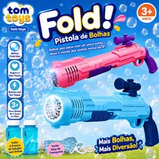 Lança Bolhas Sabão GRANDE Com Led Infantil Criança +3 Anos Potente Elétrica Arminha Diversao Garantida