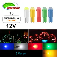Lâmpada Led Carro T5 COB painel 12v led T5 pinguinho painel carro moto camarãozinho