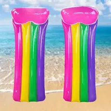 Boia Colchão Colorida Arco Iris Praia Piscina Criança Férias