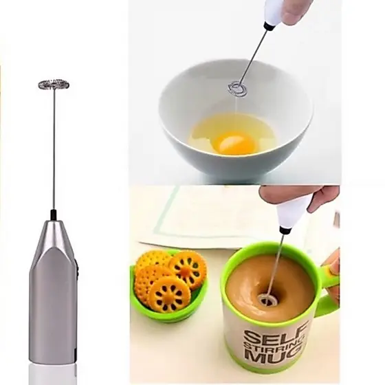 Mixer Portátil Prático Misturador De Café Bebidas A Pilhas