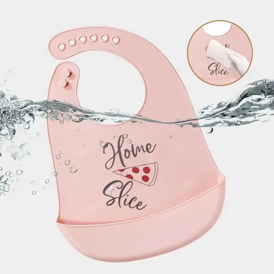 Babador Coletor Migalha Alimentação Infantil De Silicone