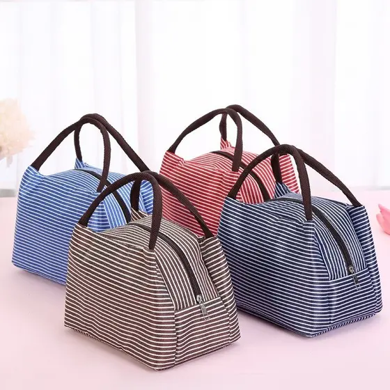 Bolsa Térmica Marmita Academia Bolsa Feminina Cooler LISTRAS DEITADA E EM PÉ