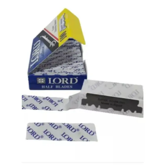 02 Caixa Com 200 Lâminas Inox Barbear 1/2 lord barba
