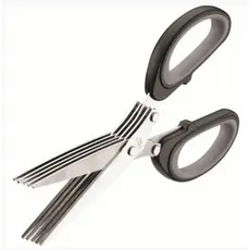 Tesoura 5 Lâminas Para Ervas Em Aço Inox