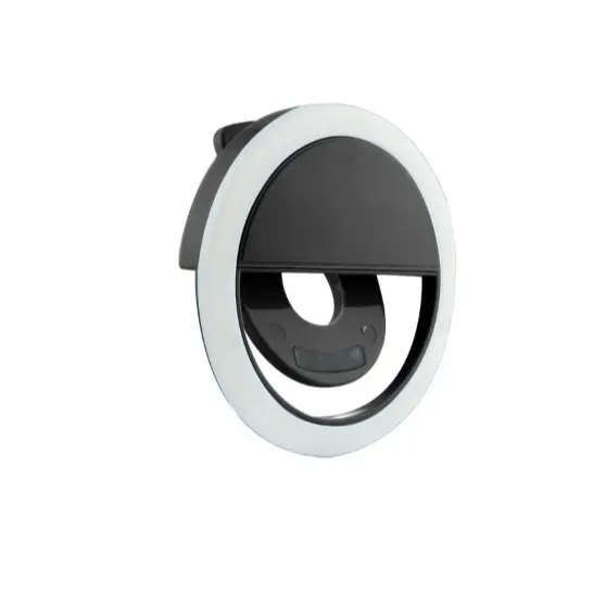 Anel de Luz LED para Selfie Luz Ring Light Celular Led Iluminação Selfie - Preto
