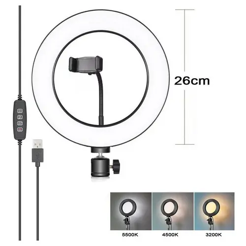 Ring Ligth Led Com Tripé - 26cm