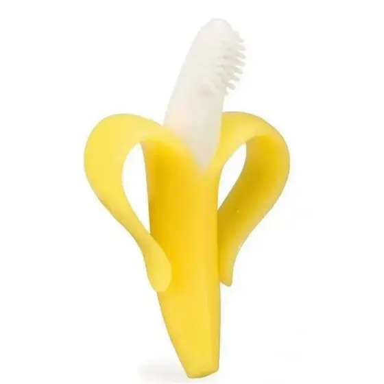 Mordedor para Bebê Silicone Bananinha Banana Escova Dentes Envio Rápido