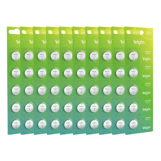 Kit 50 Baterias Pilha Moeda Cr2025 3v Relógio Elgin