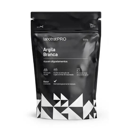 Argila Branca Esfoliante Nutre Facial Corporal Labotrat 500g