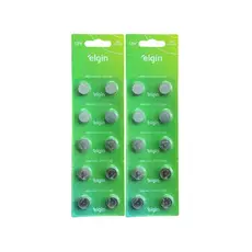 Kit 20 Baterias Pilhas Alcalina Lr54 1,5v 2 Cartela Elgin