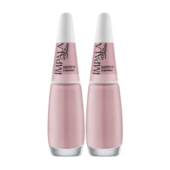 Kit 2 Esmalte Impala A Cor Da Sua Moda Unha Serena Cremoso