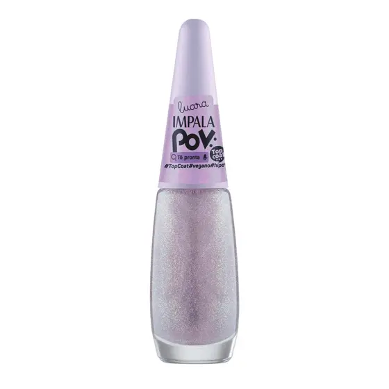 Esmalte Top Coat Coleção Pov Cor To Pronta Glitter Impala