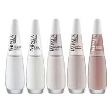 Kit Esmalte A Cor da Moda Tons Claros Nude Manicure Impala