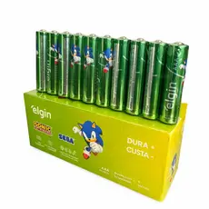 40 Pilhas Palito Alcalina Aaa 3a Brinquedo Controle Elgin
