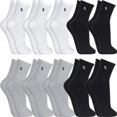 Kit 10 Pares Meias Lupo Original Cano Médio Alto Algodão Masculina Feminina Meia Atoalhada Grossa