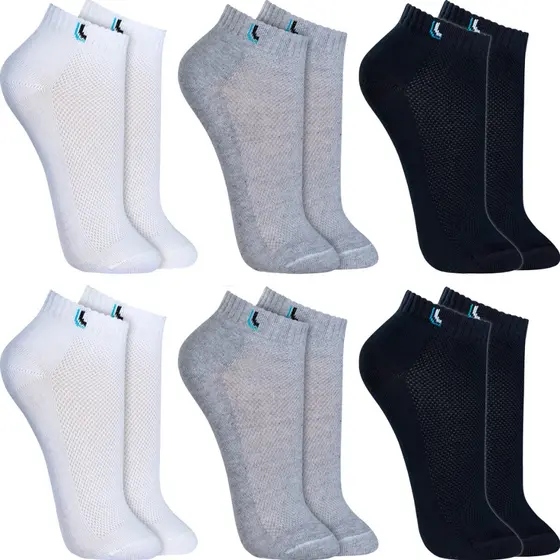 Kit 6 Pares Meias Lupo Cano Curto Baixo Soquete Algodão Meia Unissex Masculina Feminina Original