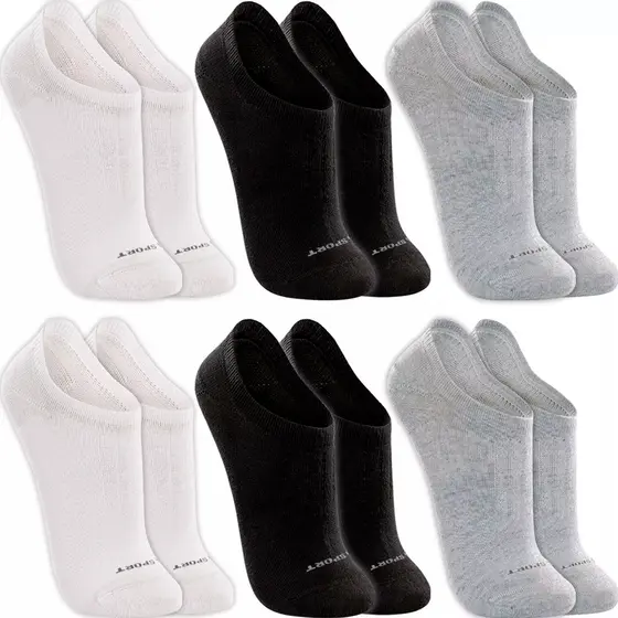 Kit 6 Pares Meias Lupo Original Sapatilha Algodão Masculino Feminina Cano Curto Soquete Academia