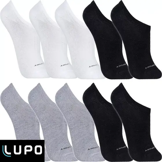 Kit 10 Pares Meias Lupo Original Sapatilha Cano Curto Algodão Confortável Esportiva Academia