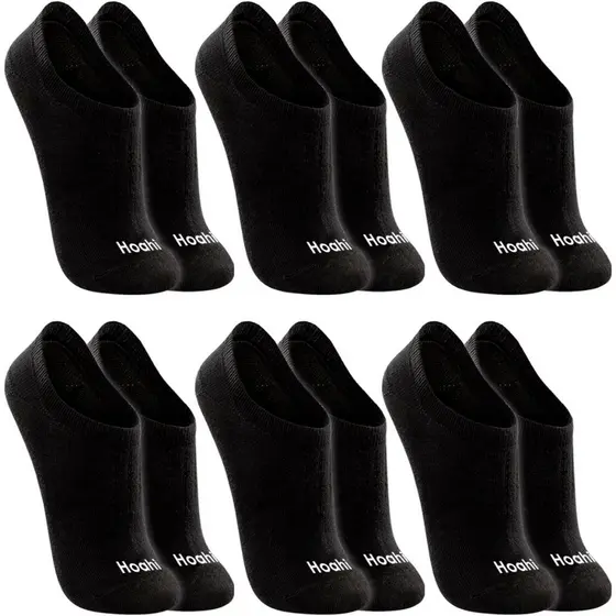 Kit 6 Pares Meias Hoahi Cano Baixo Soquete Algodão Masculina Feminina Confortável Macia Casual