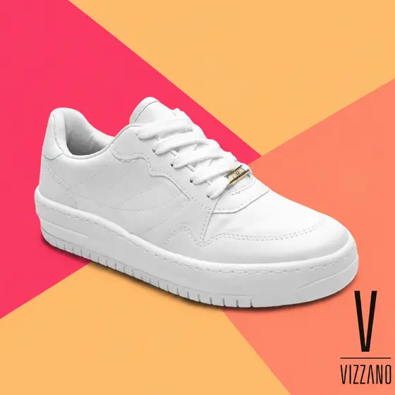 Tênis Feminino Casual Plataforma Benévola Branco Preto Macio Leve Confortável Dia a Dia Passeio