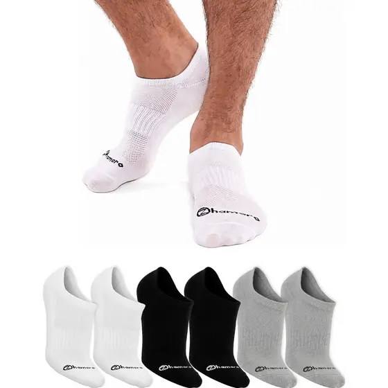 Kit 6 Pares Meias Zhamaro Sapatilha Invisível Masculina Feminina Algodão Soquete Cano Curto Baixo