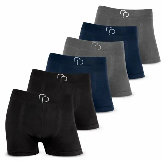 Kit 6 Cuecas Boxer Rafa Parize RP Poliéster Masculina Sem Costura Cueca Box Adulto Confortavel