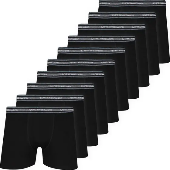 Kit 10 Cuecas Boxer Lupo Original Algodão Respirável Masculino Adulto Confortável Básica Cueca Box