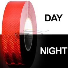 10 Fitas Refletiva Adesiva Decorativa (15cm x 5cm) Vermelho Faixas Reflexivas