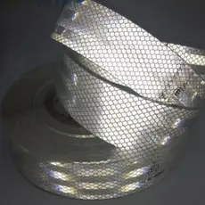 10 Fitas Refletiva Adesiva Decorativa (15cm x 5cm) Branca Faixas Reflexivas