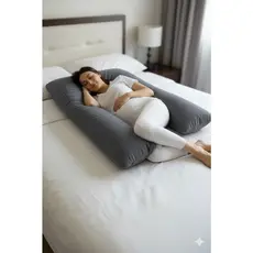 Travesseiro De Corpo Almofada Gestante 1,20cm x 0,70cm Com Zíper