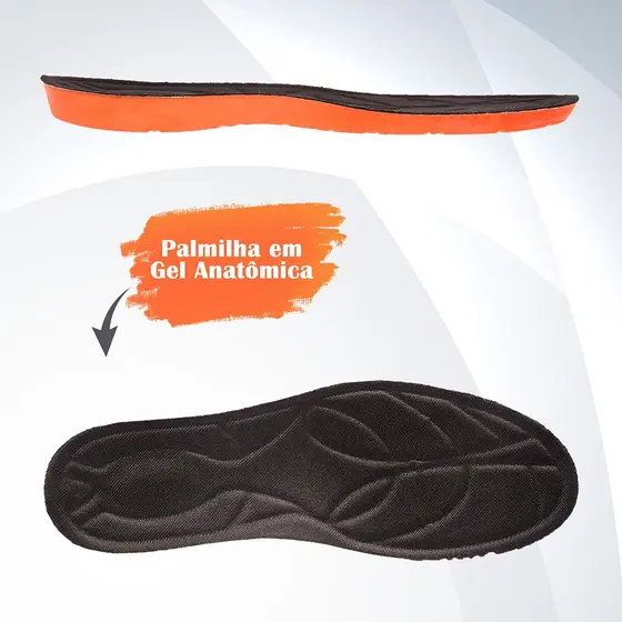 Palmilha em gel PU 1 par macia e confortável. Botas, Coturnos e Adventures. Numeração 33 ao 46.